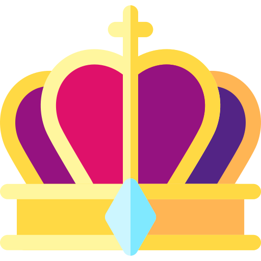 Crown Basic Rounded Flat icon