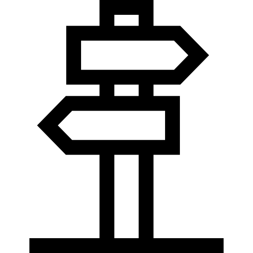 poste de sinalização Basic Straight Lineal Ícone