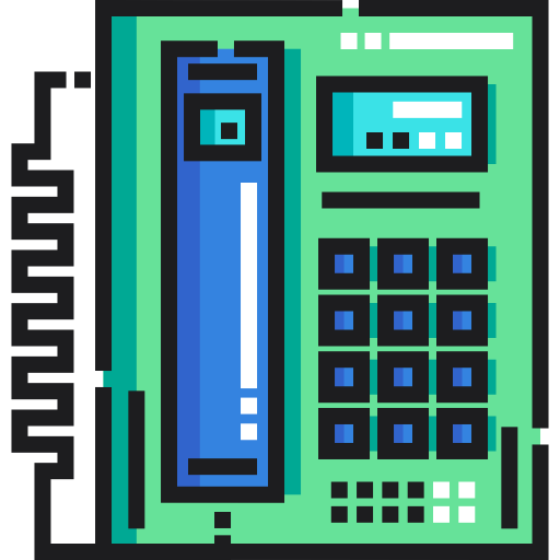 Telephone Detailed Straight Lineal color icon