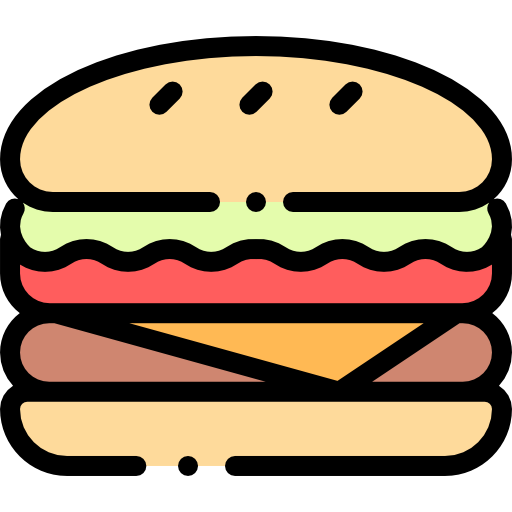 hamburger Detailed Rounded Lineal color icona