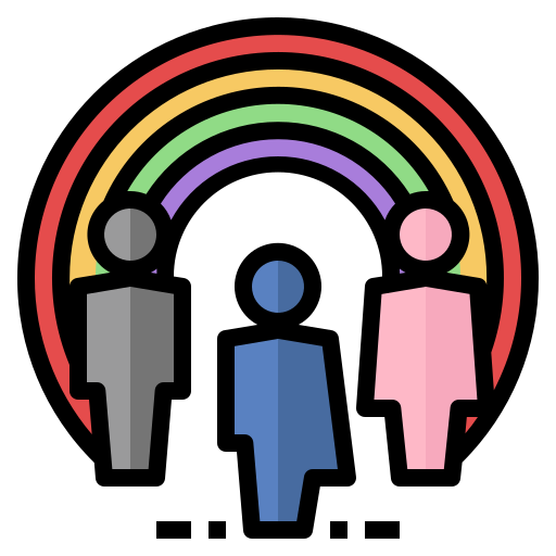 Gender diversity Generic Outline Color icon