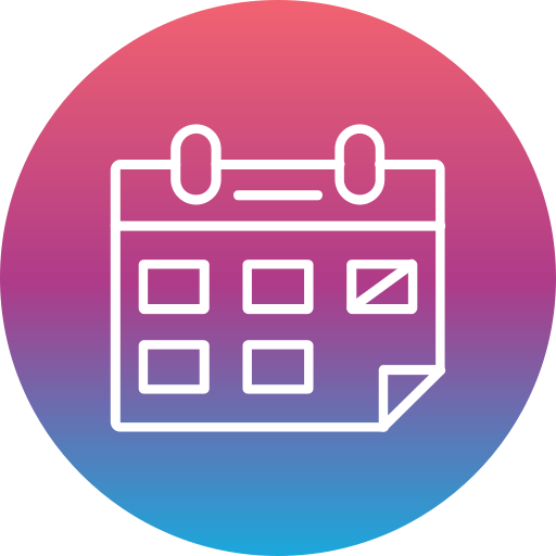 calendário Generic Flat Gradient Ícone