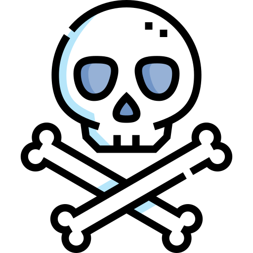 Skull Detailed Straight Lineal color icon