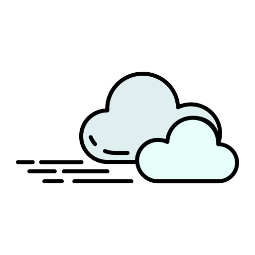 Cloudy Generic Outline Color icon