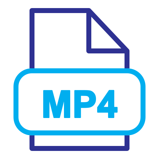 mp4 Generic Outline Color icon