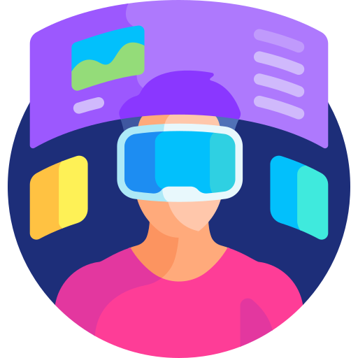 Virtual reality Detailed Flat Circular Flat icon