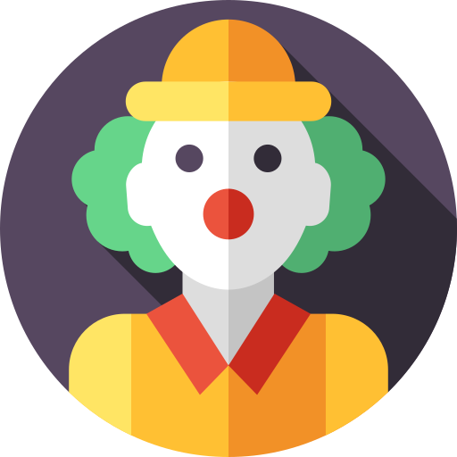 clown Flat Circular Flat icon