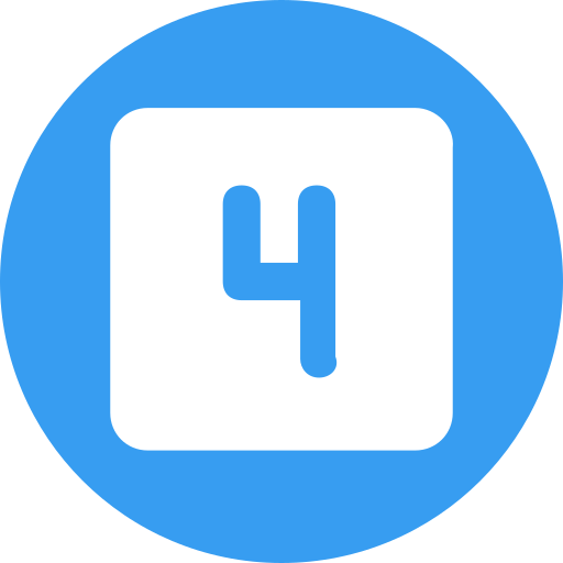 nummer 4 Generic Flat icon