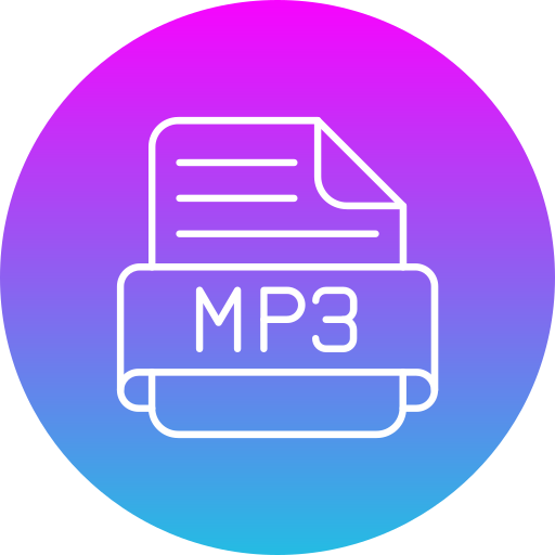 Mp3 Generic Flat Gradient icon