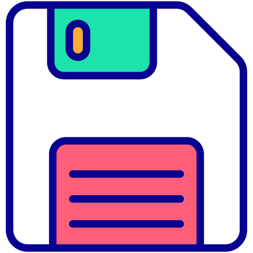 diskette Generic Outline Color icon