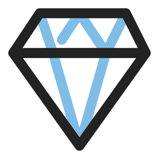 Diamond Generic Outline Color icon