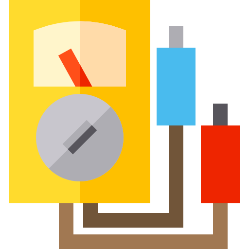 voltmeter Basic Straight Flat icon