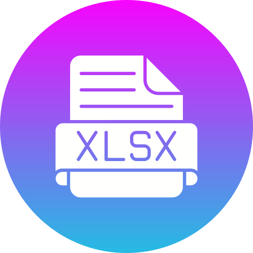 xlsx Generic Flat Gradient icon