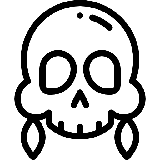 schedel Detailed Rounded Lineal icoon