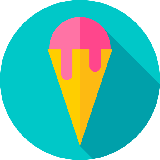 Ice cream Flat Circular Flat icon