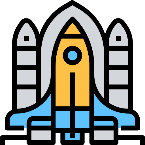 Spaceship dDara Lineal Color icon