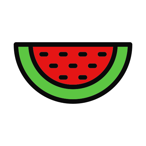 Watermelon Generic Outline Color icon