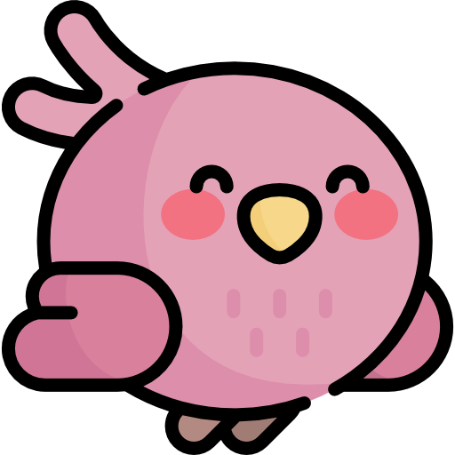 鳥 Kawaii Lineal color icon