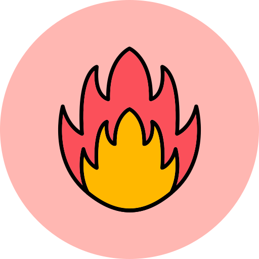 Fire Generic Outline Color icon