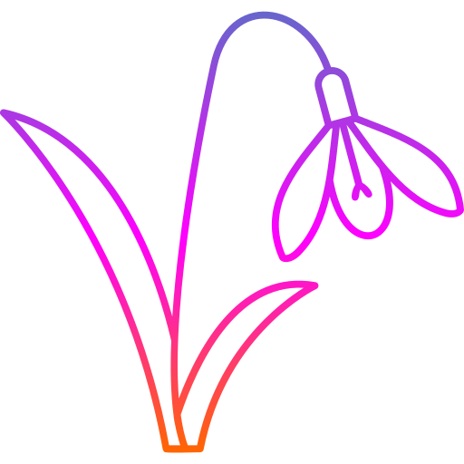 Snowdrop flower Generic Gradient icon