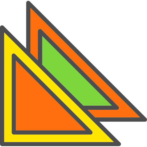 Triangles Generic Outline Color icon