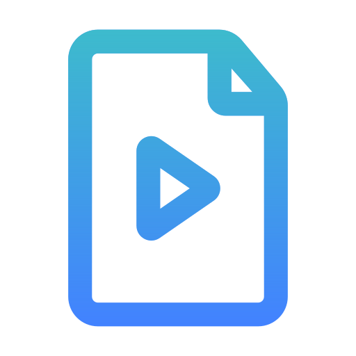 Video file Generic Gradient icon