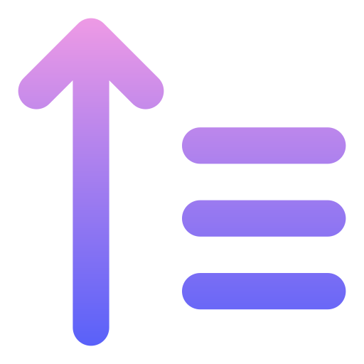 ordine crescente Generic Flat Gradient icona