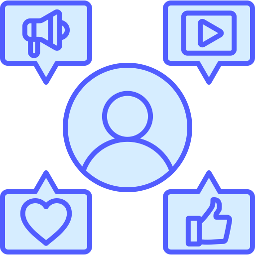 Content management Generic Blue icon