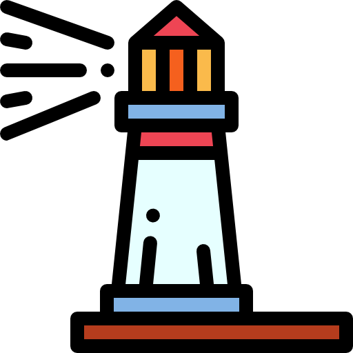 phare Detailed Rounded Lineal color Icône