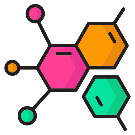 molécula Generic Outline Color Ícone