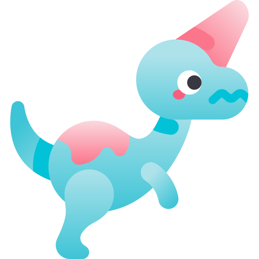 dinozaur Kawaii Star Gradient ikona