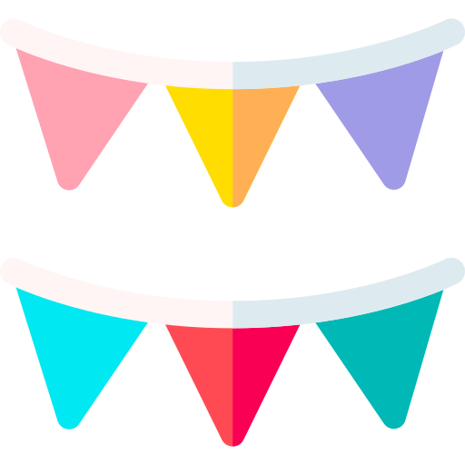 guirlandes Basic Rounded Flat Icône
