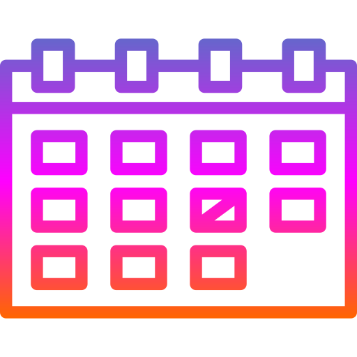 calendário Generic Gradient Ícone