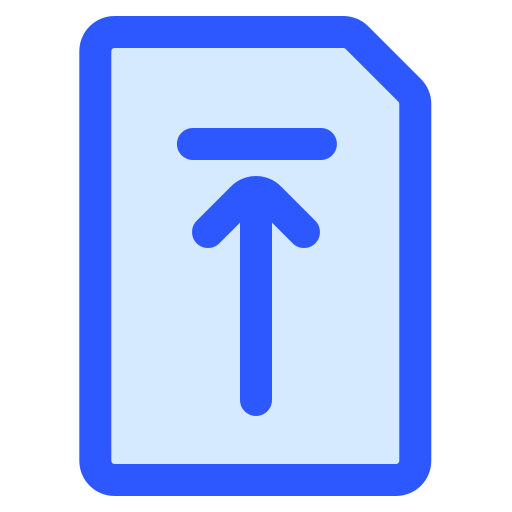 Upload file Generic Blue icon