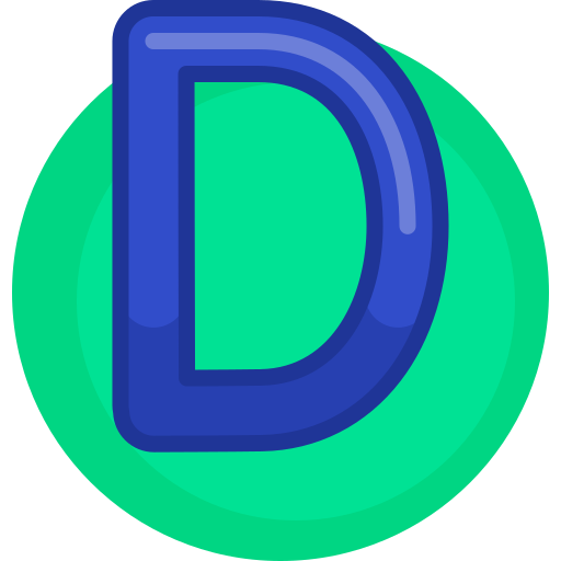 文字d Detailed Flat Circular Flat icon