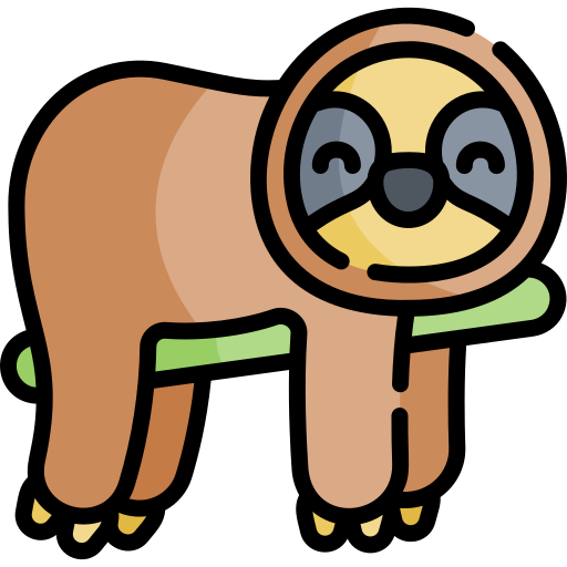 Sloth Kawaii Lineal color icon