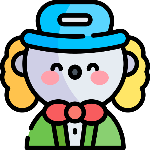 clown Kawaii Lineal color icon