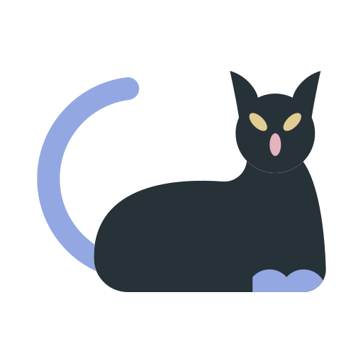 Black cat Generic Flat icon