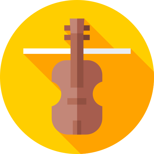 Violin Flat Circular Flat icon