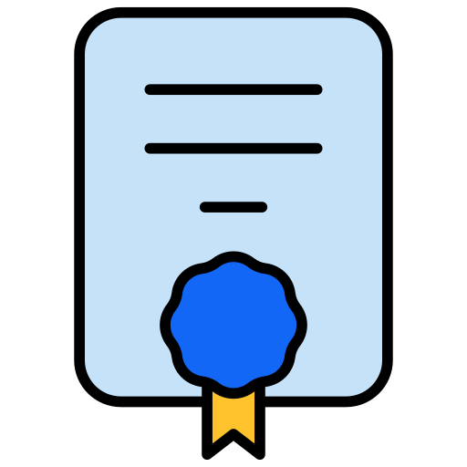 証明書 Generic Outline Color icon