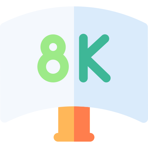 8k Basic Rounded Flat Ícone