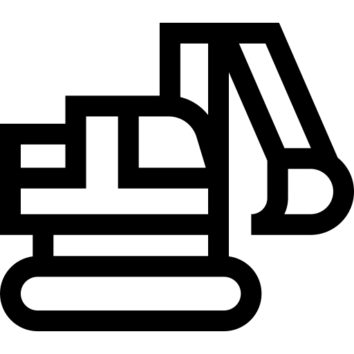 koparka Basic Straight Lineal ikona