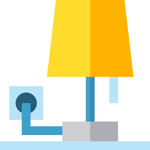 Lamp Basic Straight Flat icon