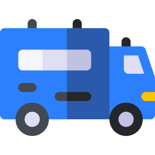 Police van Basic Rounded Flat icon