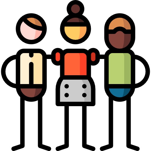 Team Puppet Characters Lineal Color icon