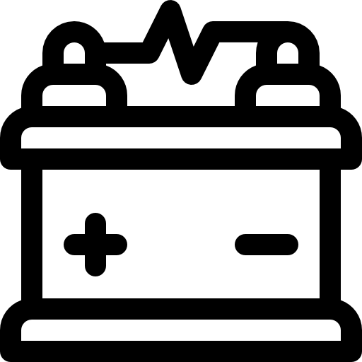 batteria Basic Rounded Lineal icona