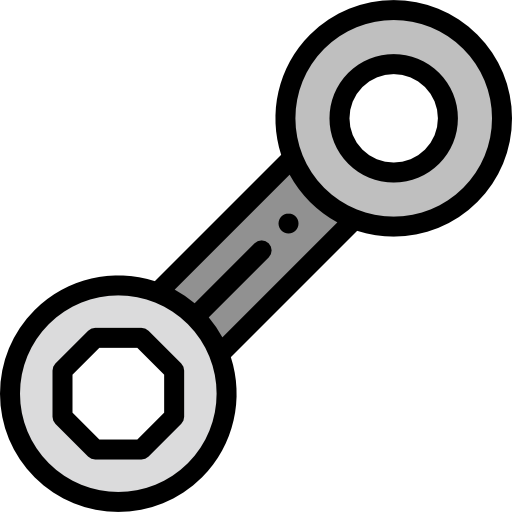 Wrench Detailed Rounded Lineal color icon