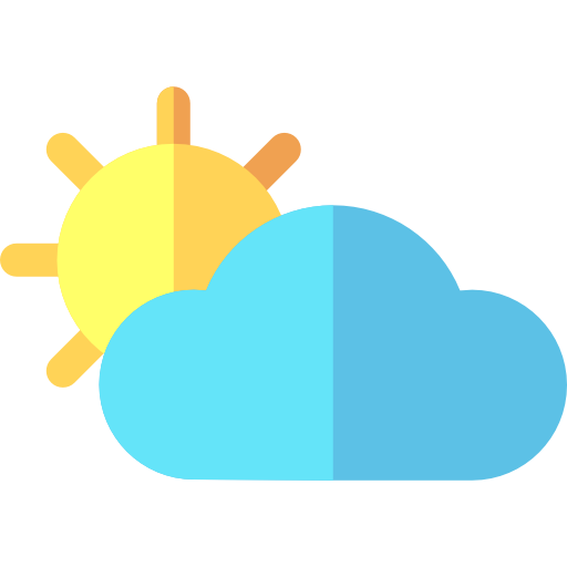 bewolkt Basic Rounded Flat icoon