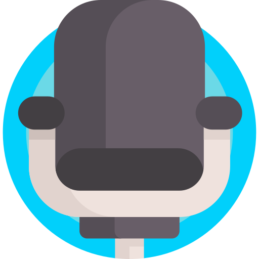 Desk Chair Detailed Flat Circular Flat icon