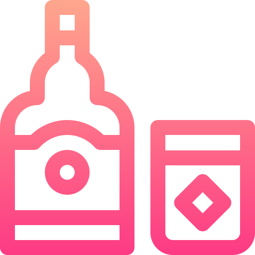 Whiskey Basic Gradient Lineal color icon